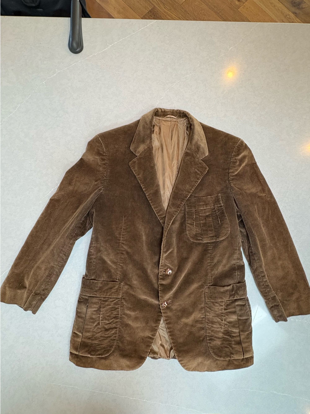 Vintage Polo Ralph Lauren Brown Corduroy Blazer with Horse Enamel Buttons